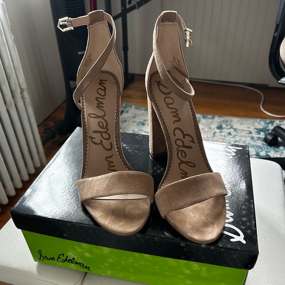 Sam Edelman Tan Strappy Heels for Special Occasions